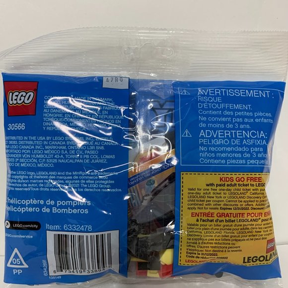 LEGO City 30566 Fire Helicopter Vehicle Set 40 pcs - Picture 2 of 6